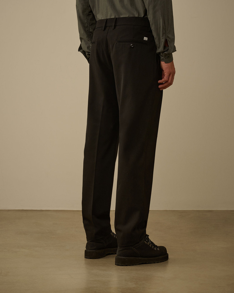 Wool Gabardine Loose Cargo Pants 4