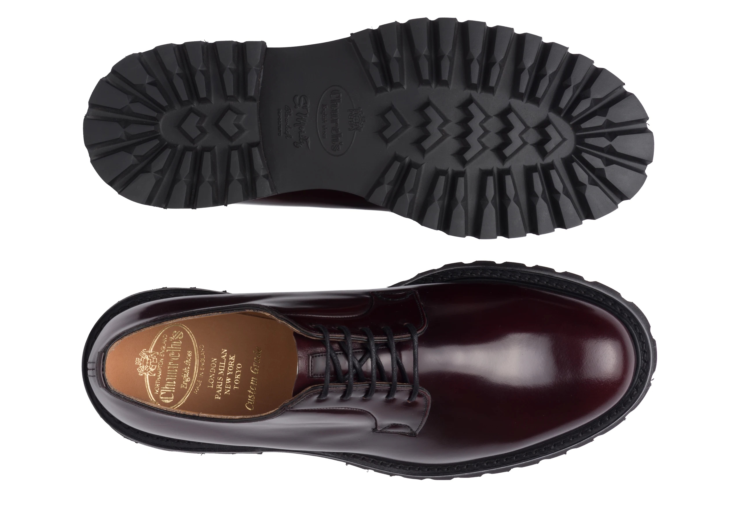 Church's Shannon t Polished Binder Lace-Up Derby Burgundy REVERSIBLE