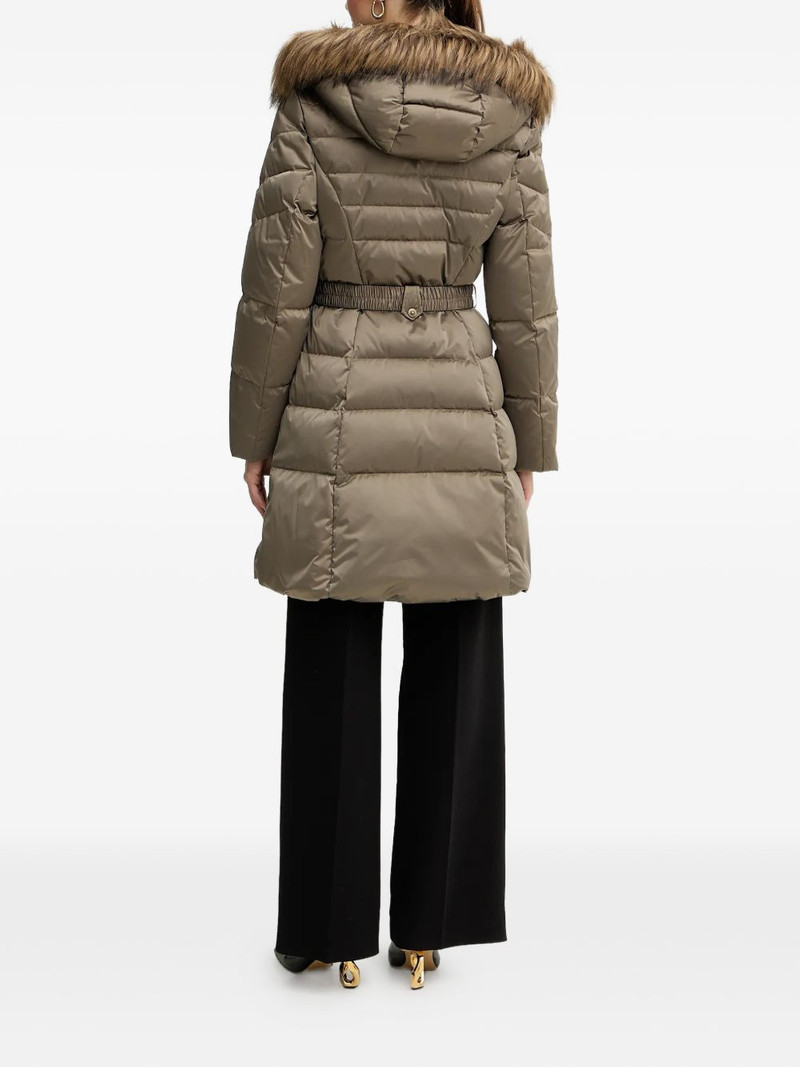 logo-buckle padded coat 3