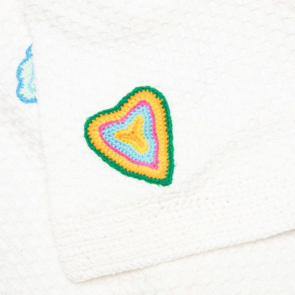 CROCHET SHIRT WITH PATCHES - WHITE - 6