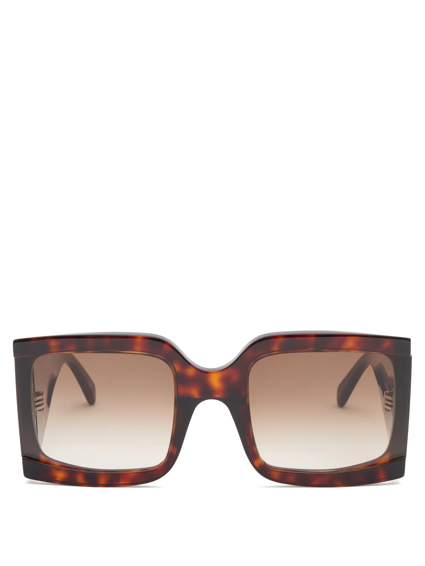 Oversized squared tortoiseshell-acetate sunglasses - 1