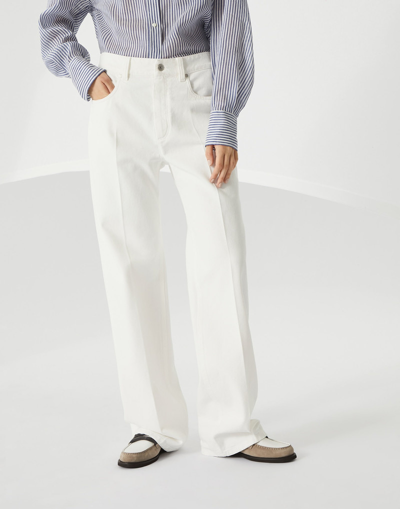 Dyed denim contemporary loose trousers - 1