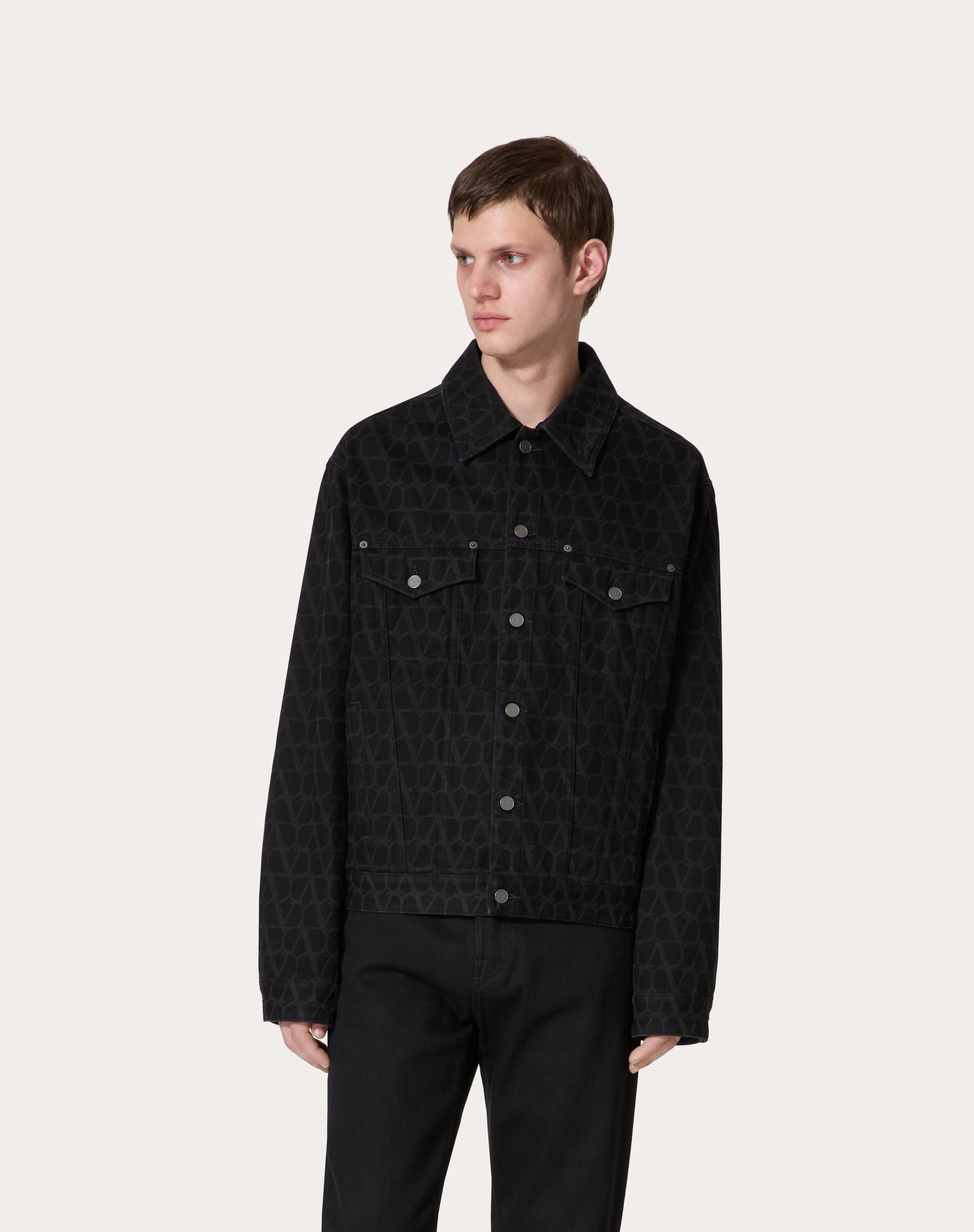 DENIM JACKET WITH TOILE ICONOGRAPHE PRINT - 3