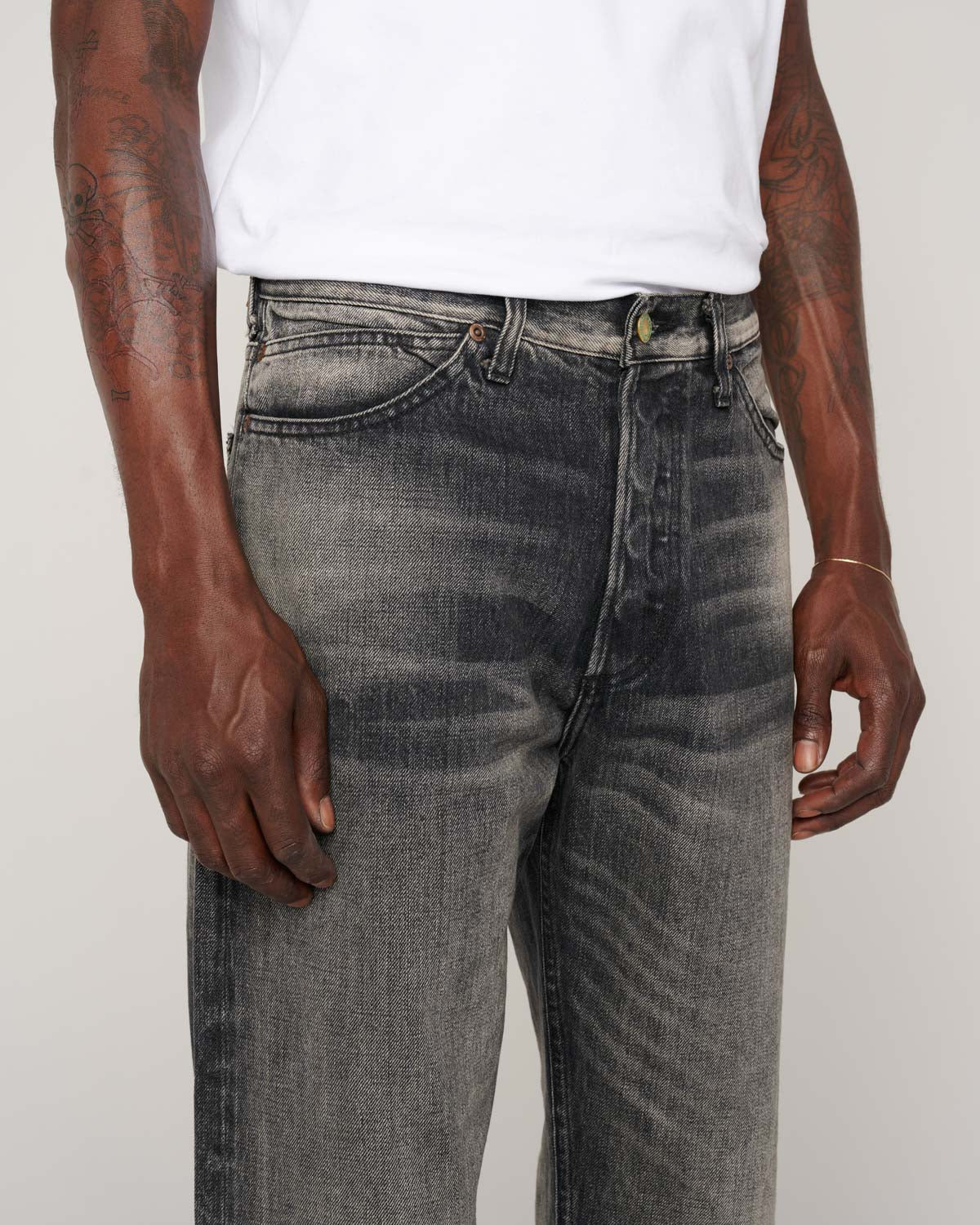 Type 01 13.2oz Selvedge Denim Pant - Washed Black - 6