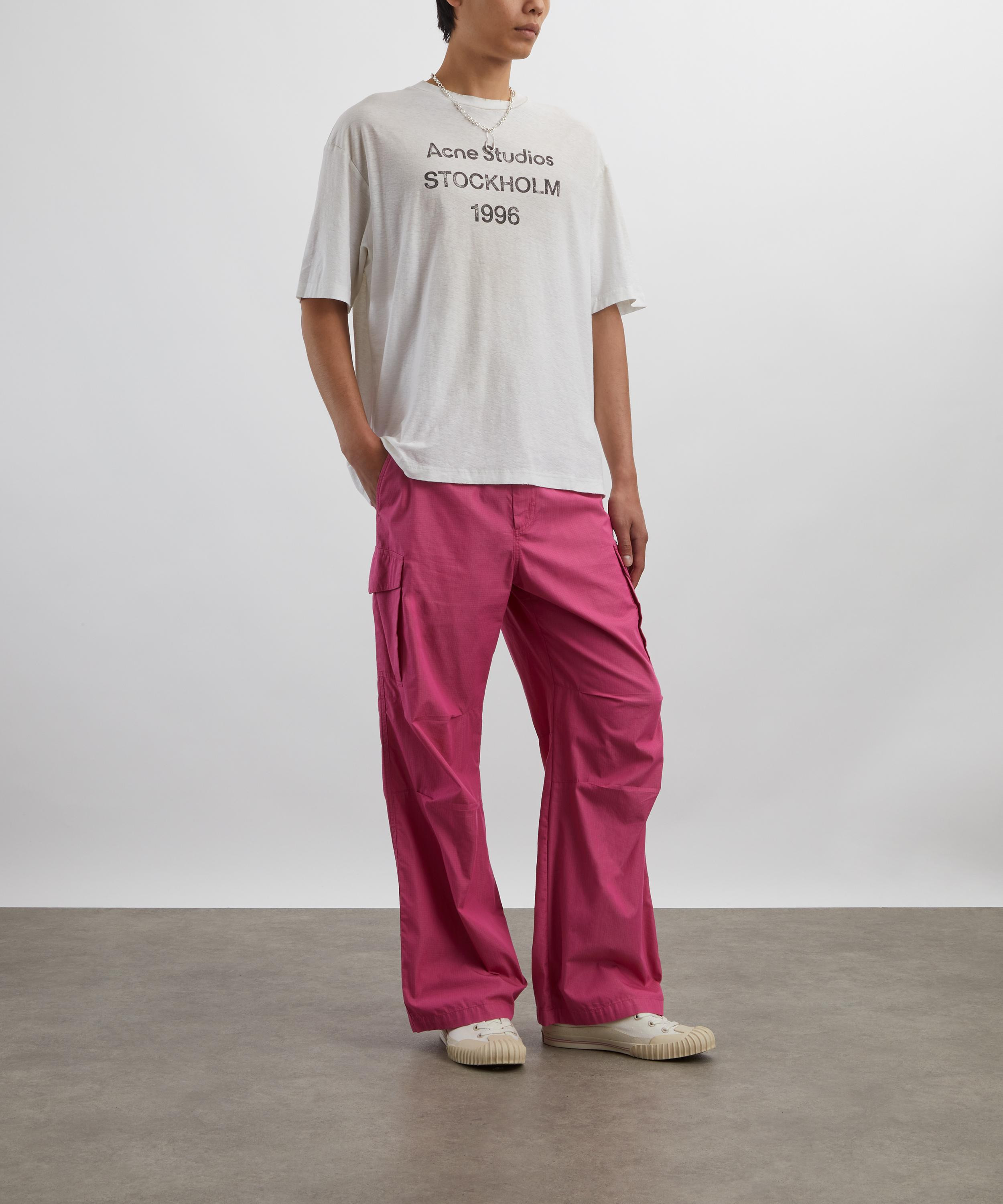 Dusty White Relaxed Short-Sleeve Logo T-Shirt - 2