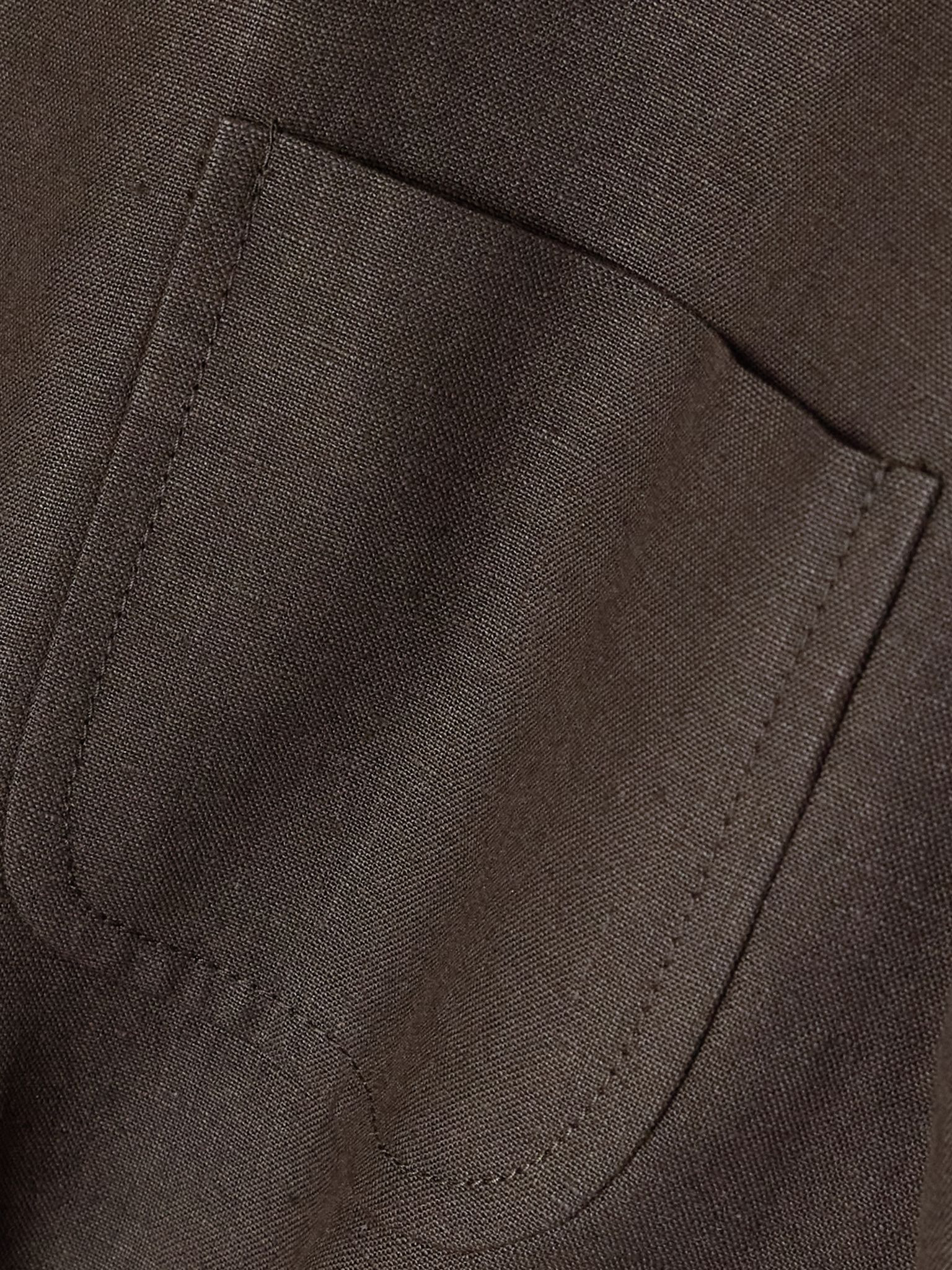 Spagna linen jacket Dark brown - 4