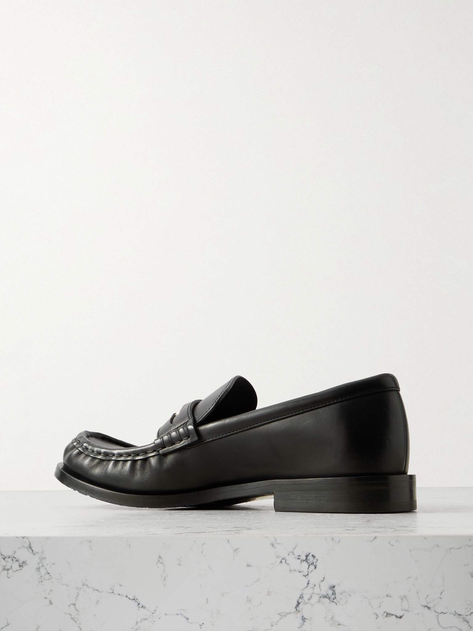 Leather penny loafers Black - 3
