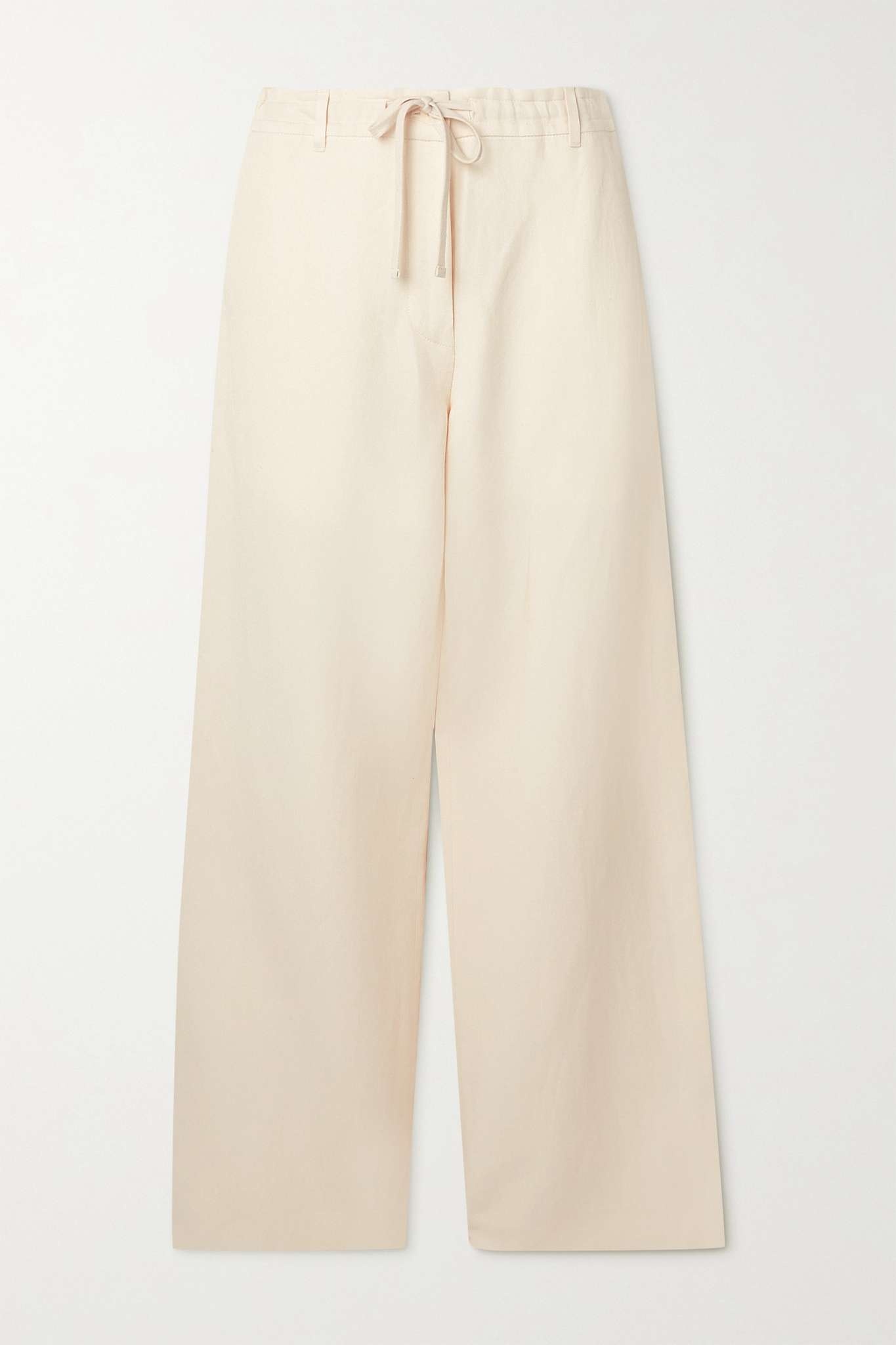 Dandy silk and linen-blend canvas wide-leg pants - 1