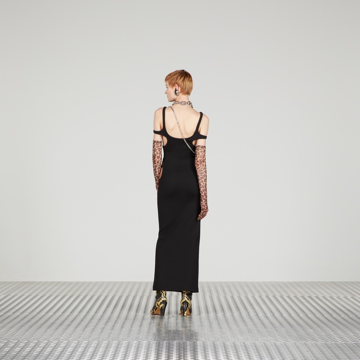 Cotton ribbon jersey maxi dress - 3