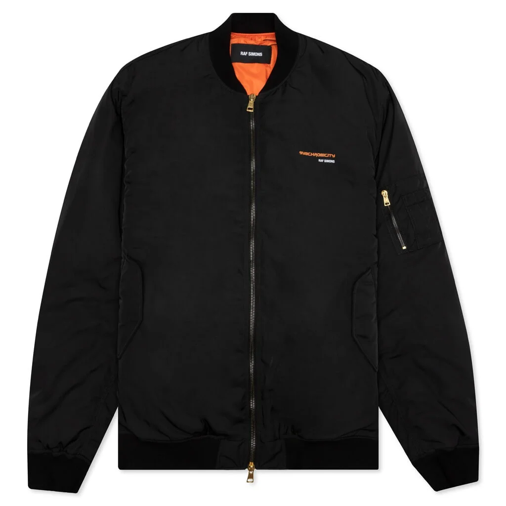 RAF SIMONS SYNCHRONICITY BOMBER JACKET - BLACK - 1
