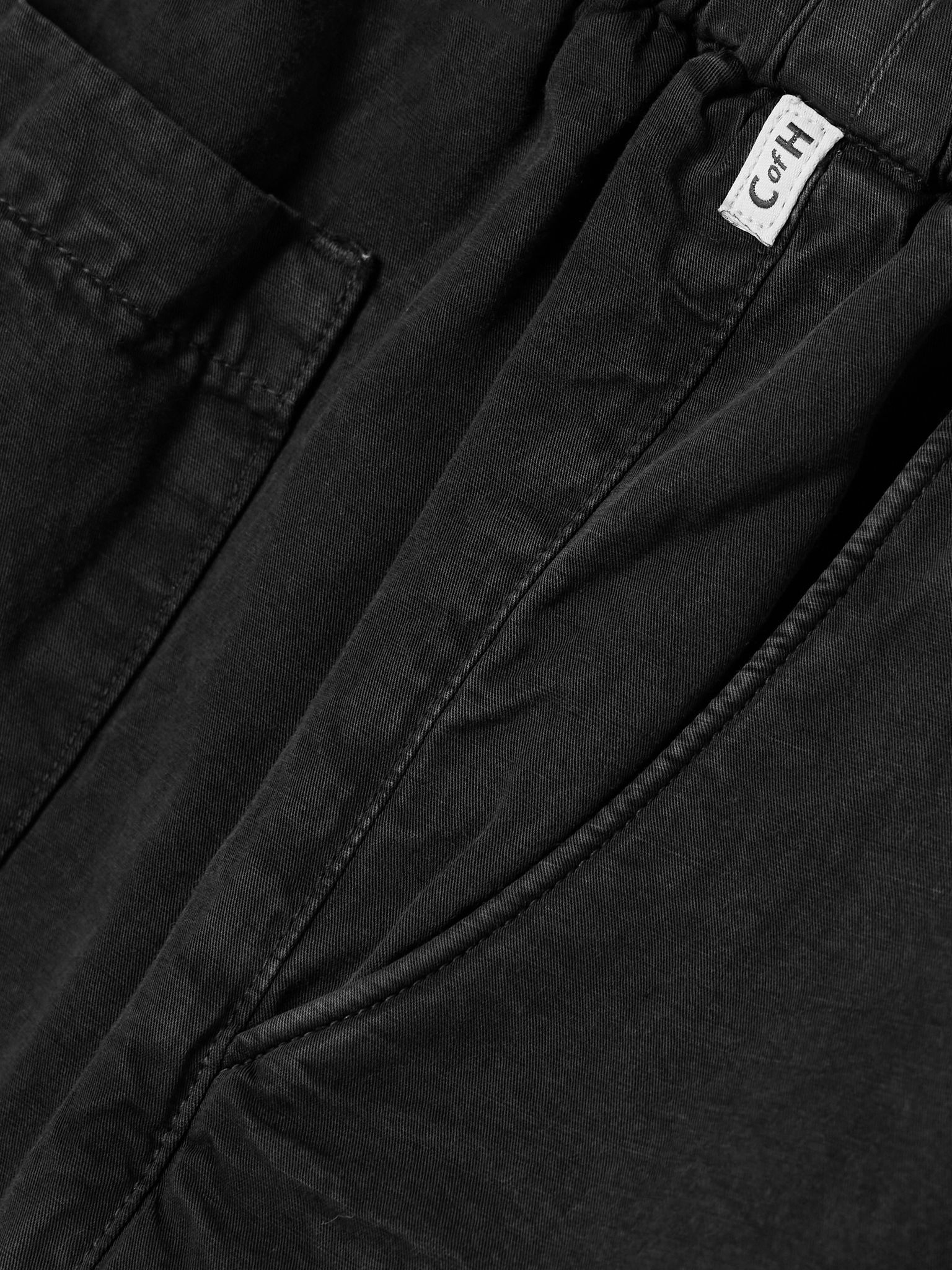 Aurora cotton and linen-blend wide-leg pants Black - 5