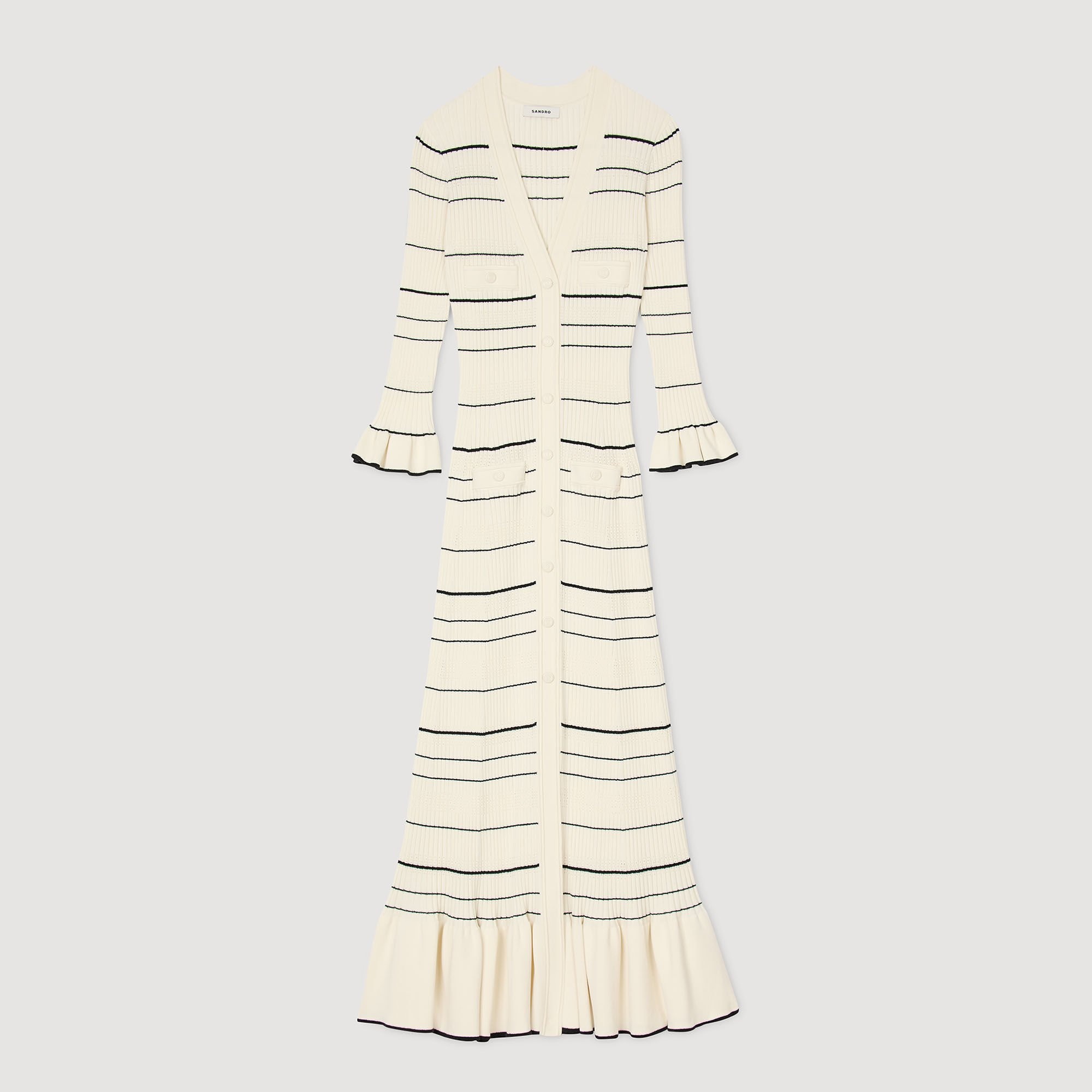 STRIPED KNIT MAXI DRESS - 6
