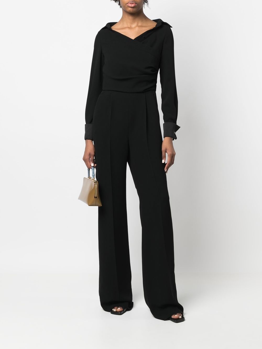 tailored draped-detail jumpsuit - 2