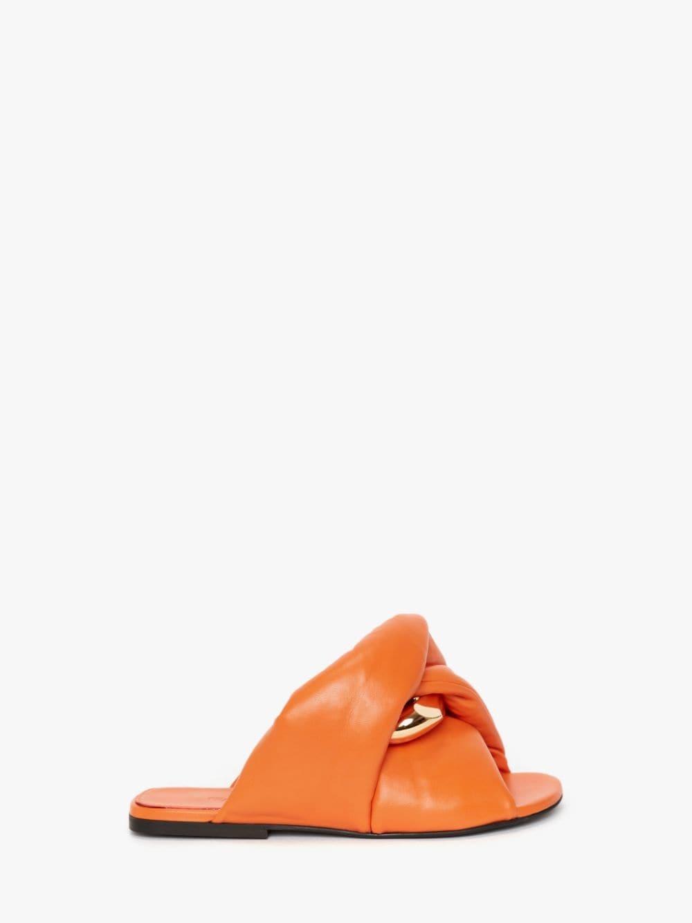 CHAIN TWIST LEATHER FLATS - 1