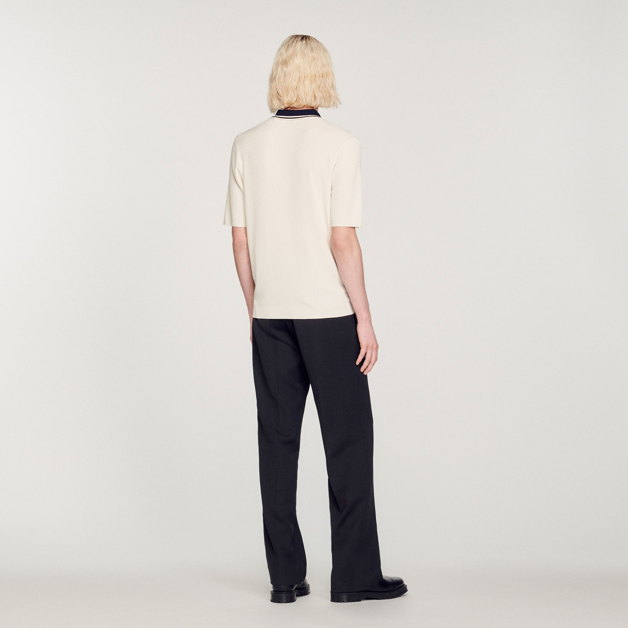 Contrasting collar polo shirt - 6