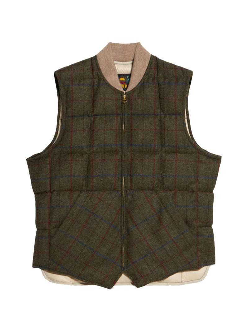 checked zip gilet 1