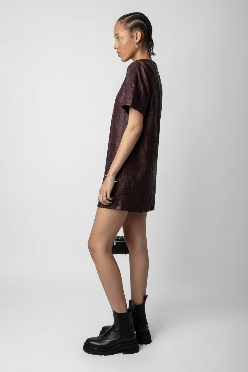 Riddy Crinkled Leather Dress 4