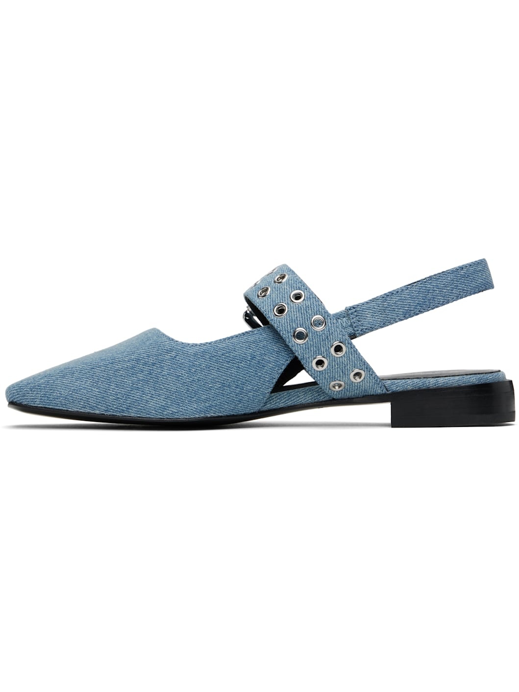 Blue Astra Slingback Ballerina Flats - 3