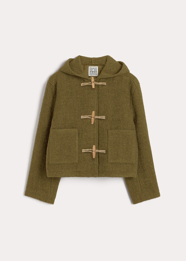 Felted duffle jacket olive - 1
