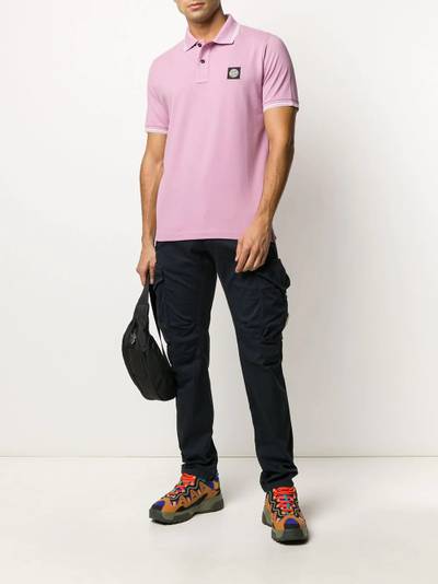 Stone Island logo patch polo shirt outlook