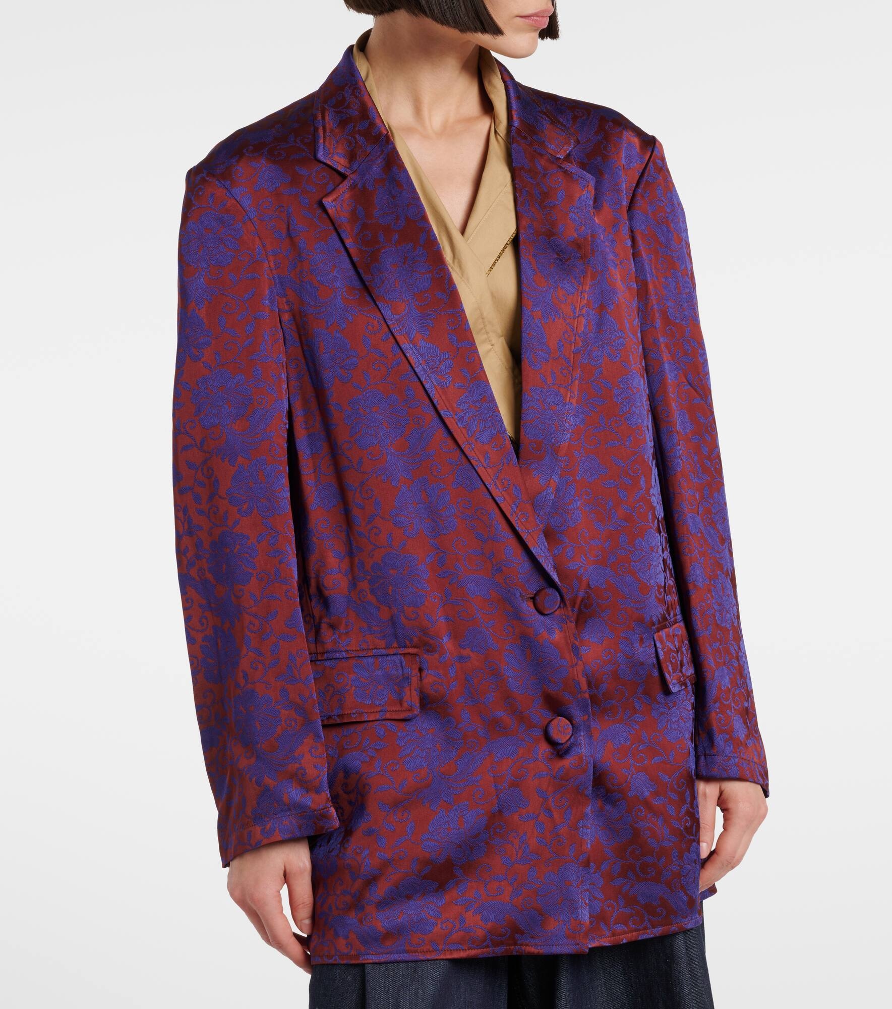 Floral jacquard blazer - 6