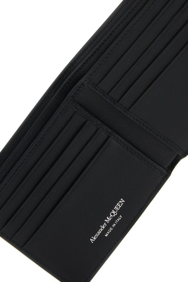 Black leather wallet - 4