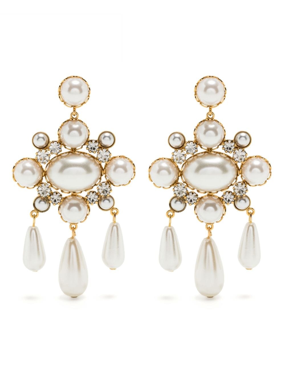 Jubilee faux-pearl drop earrings - 1