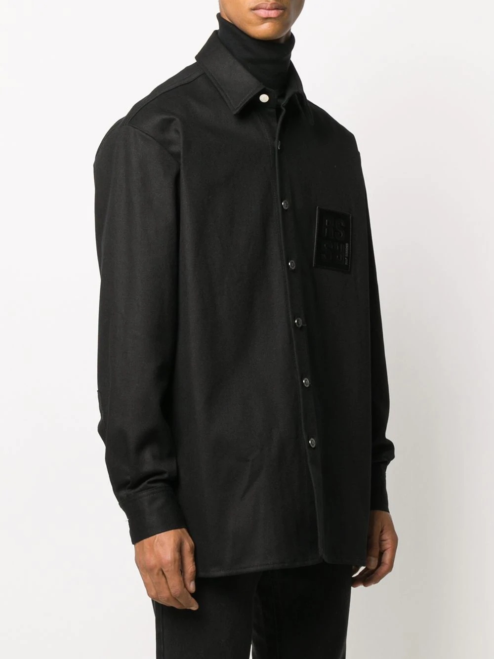 logo patch overshirt - 3