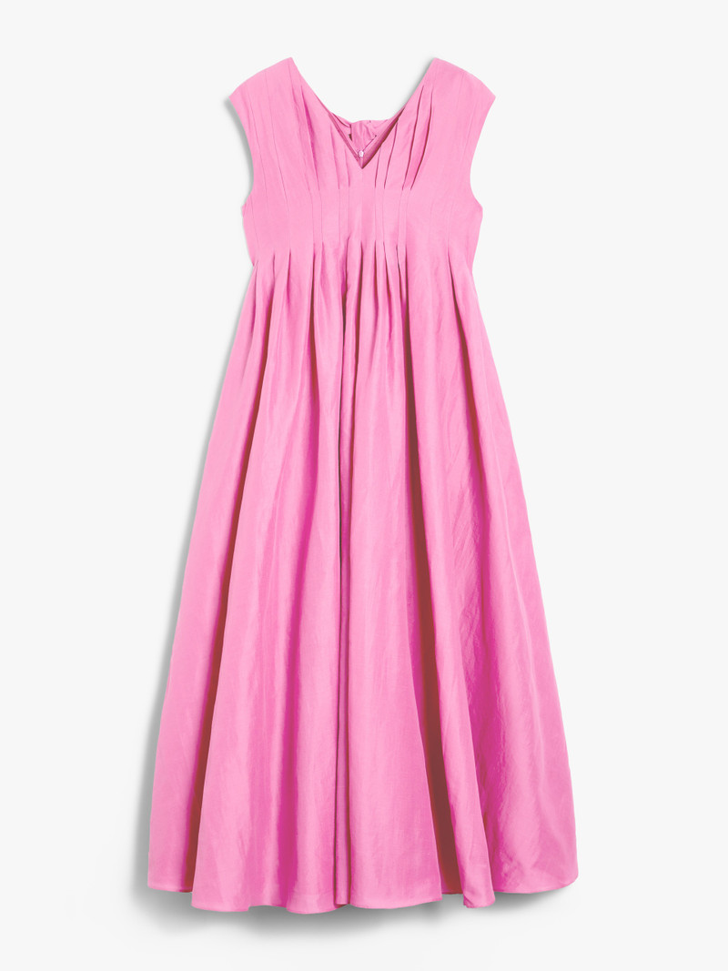 PIEGA Pleated cotton and ramie dress - 1