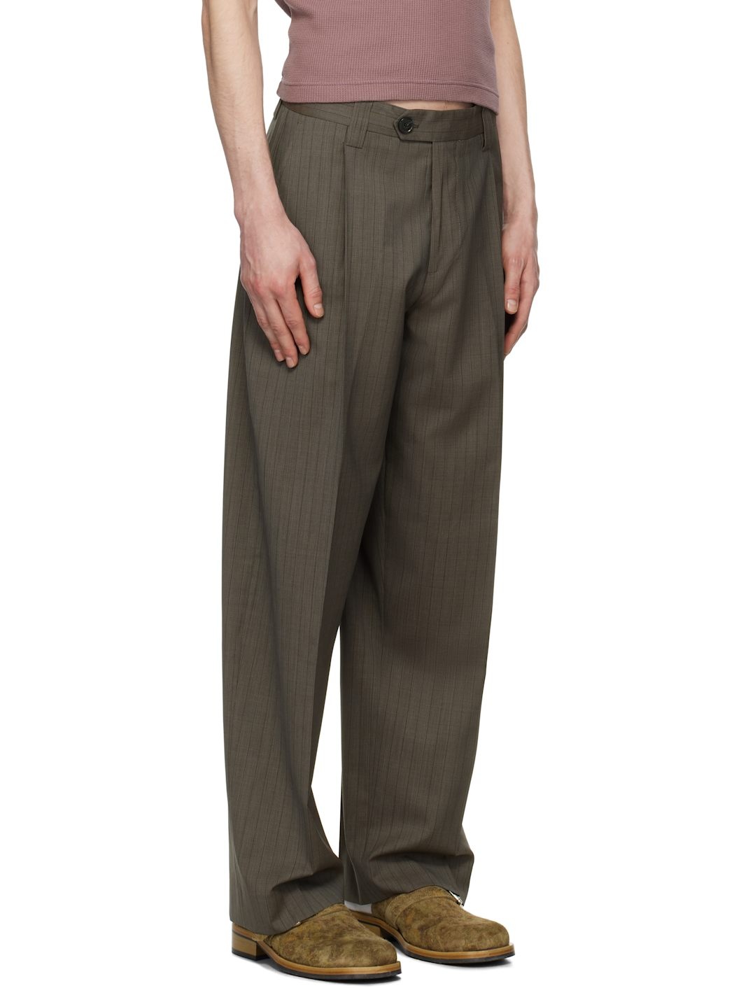 Taupe Service Trousers - 2