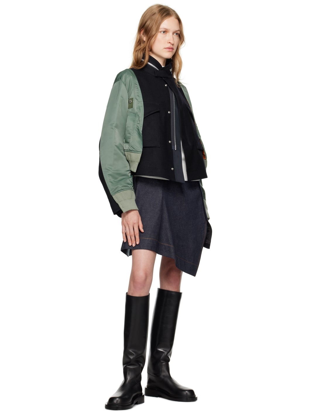 sacai 国内買付 Wool Melton x Nylon Twill Jacket Loop BLOG