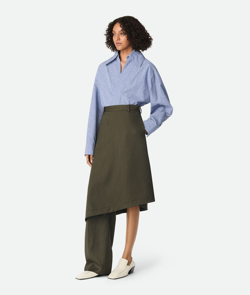 Bottega Veneta Wool Subtle Stripe Skirt Trousers outlook