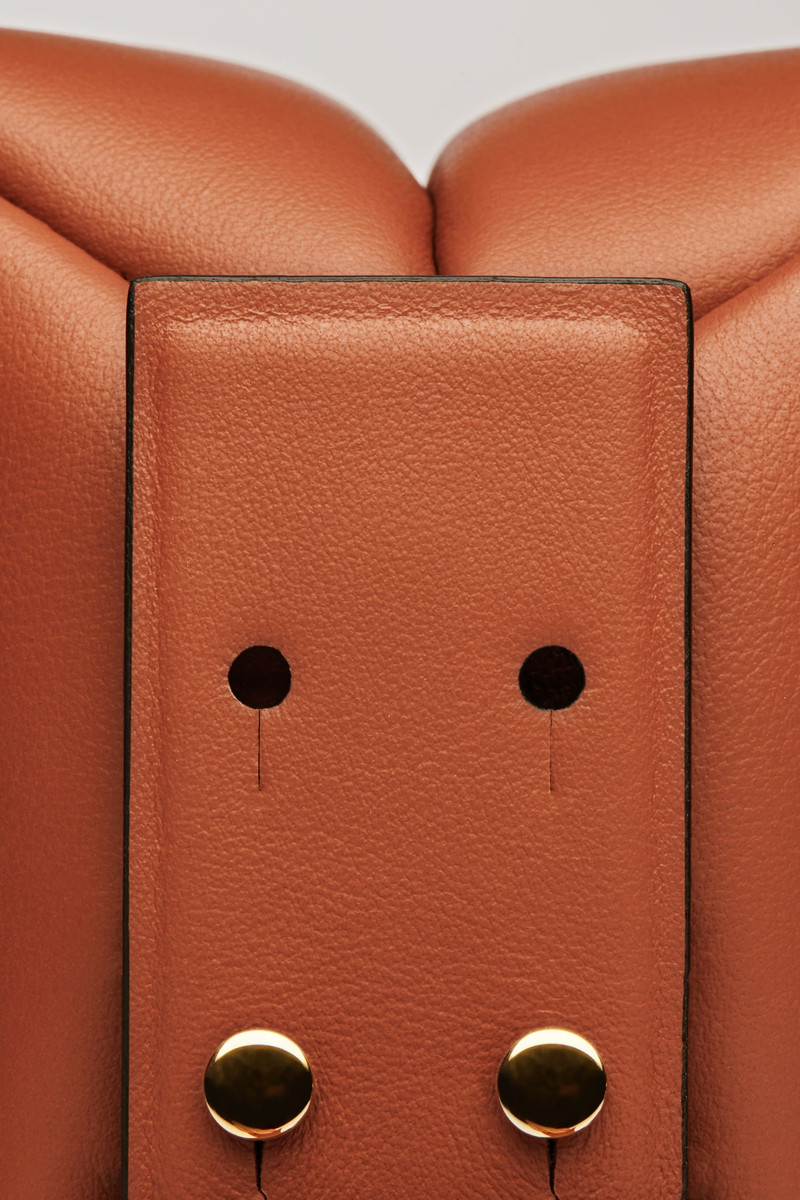 Micro leather bag - Almond brown 9