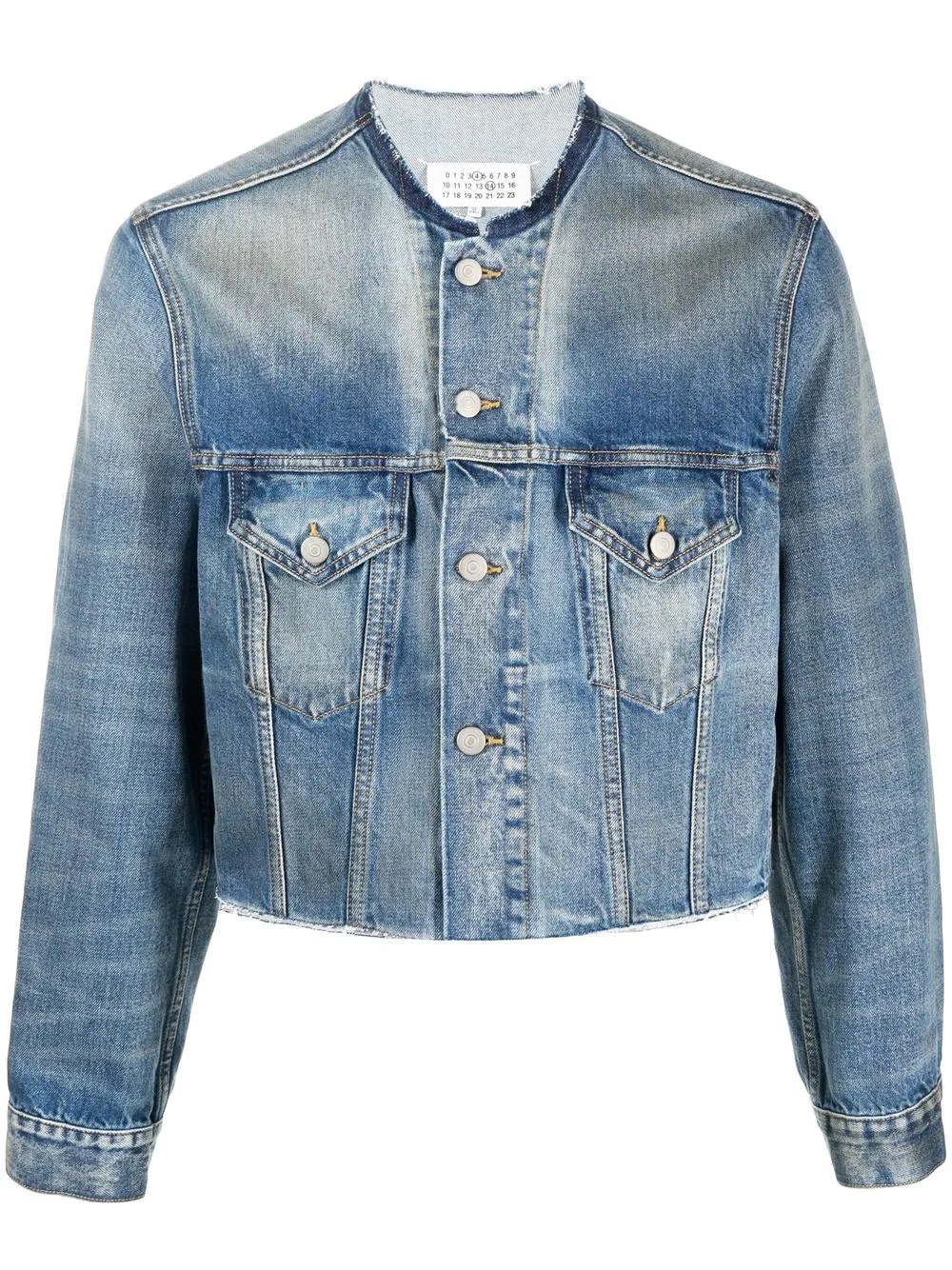 cropped denim jacket - 1