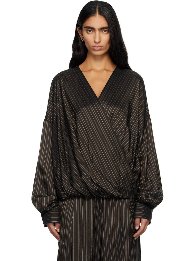 Brown Wrap Shirt 1