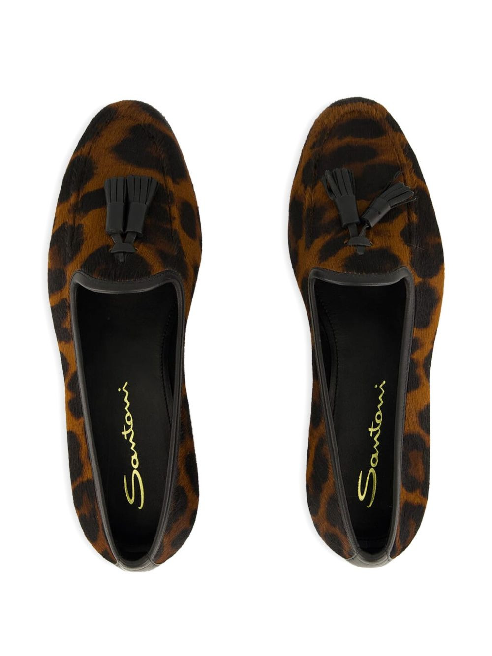 leopard-print tassel loafers - 4