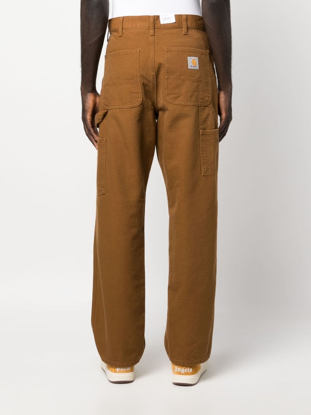 straight-leg organic-cotton trousers - 4
