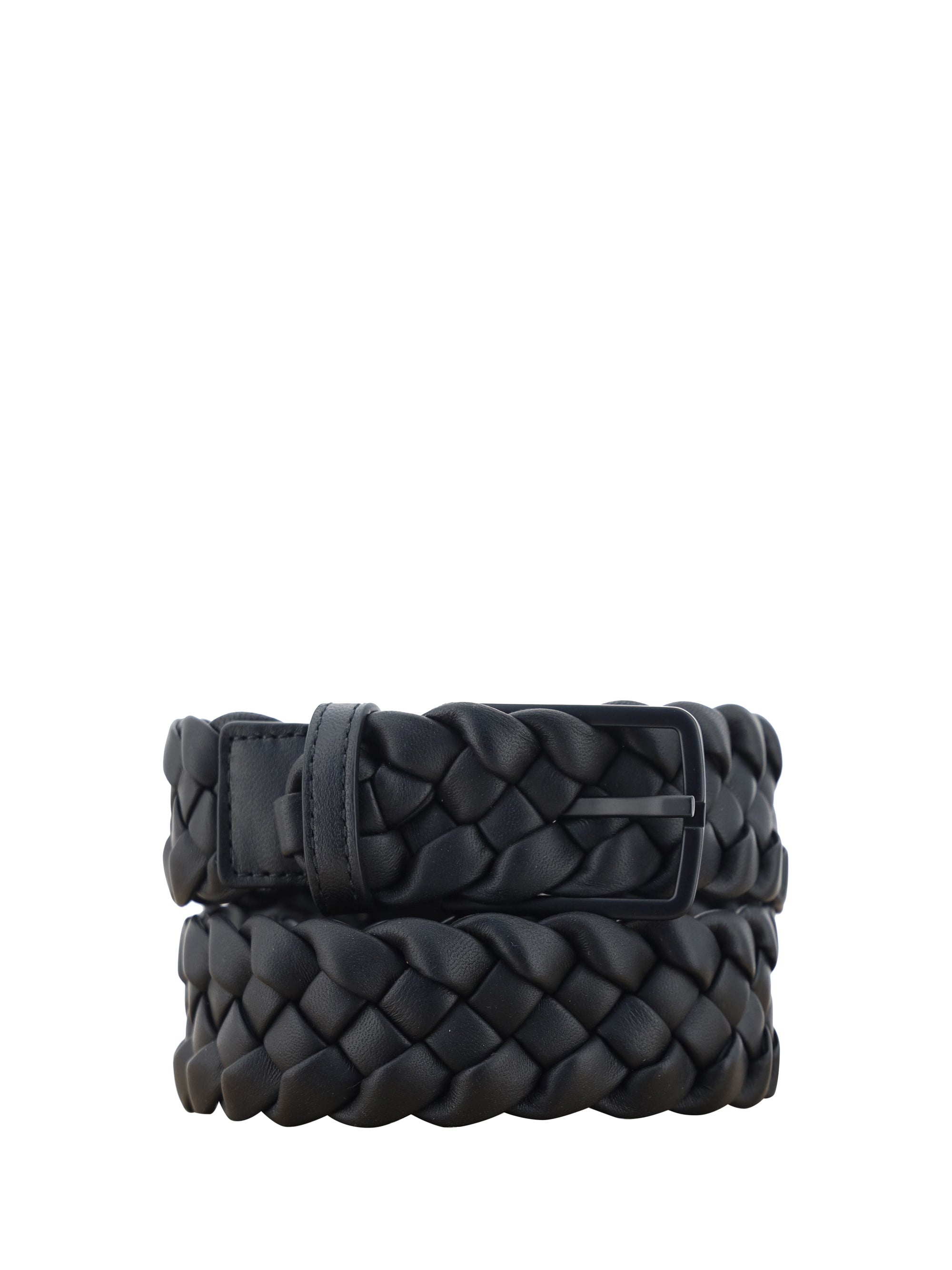 【送料&関税込】Bottega Veneta Belts Black Bottega Veneta® Men's Intreccio Loop Belt in Black. Shop