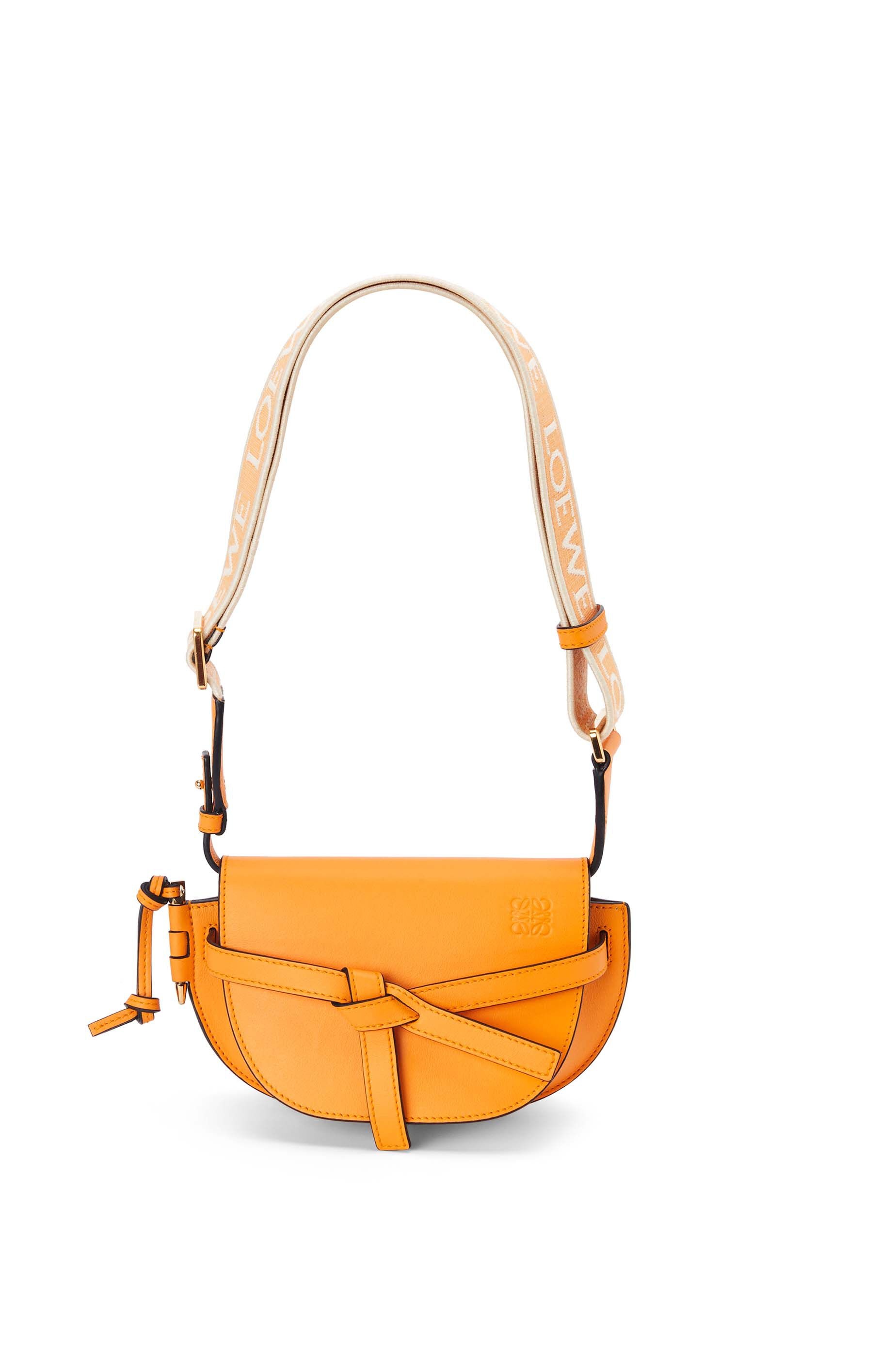 Mini Gate Dual bag in soft calfskin and jacquard - 4