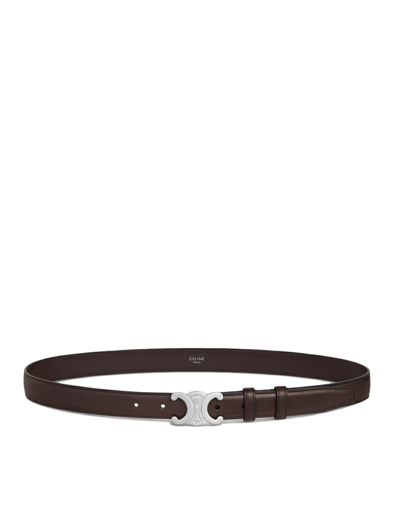 CELINE MEDIUM TRIOMPHE BELT IN NATURAL BROWN CALF LEATHER