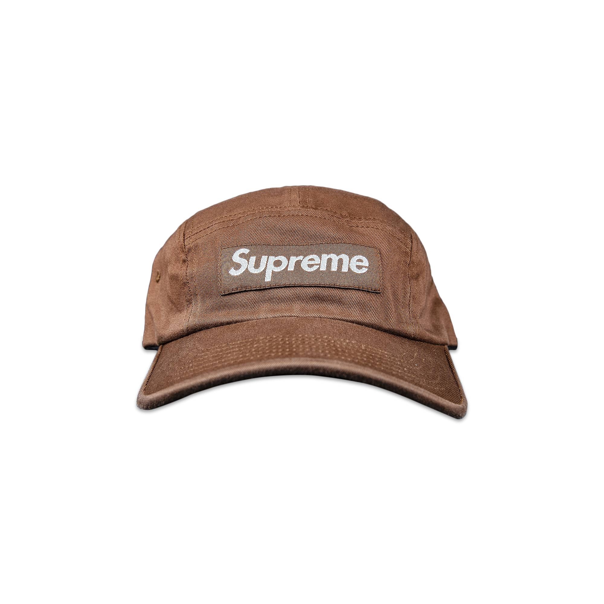 Supreme Washed Chino Twill Camp Cap 'Brown' - 1