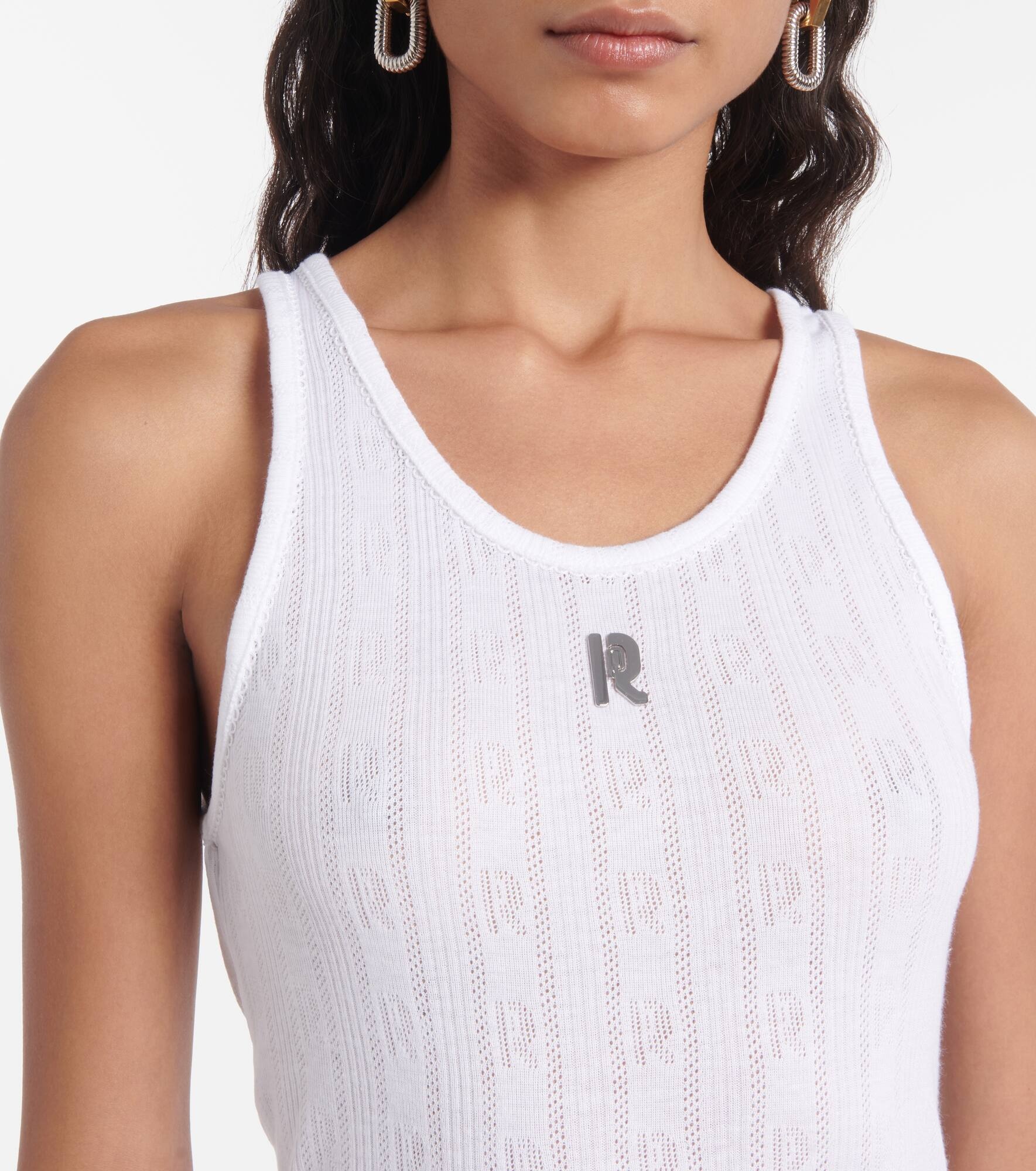 Semi-sheer cotton T-shirt - 4