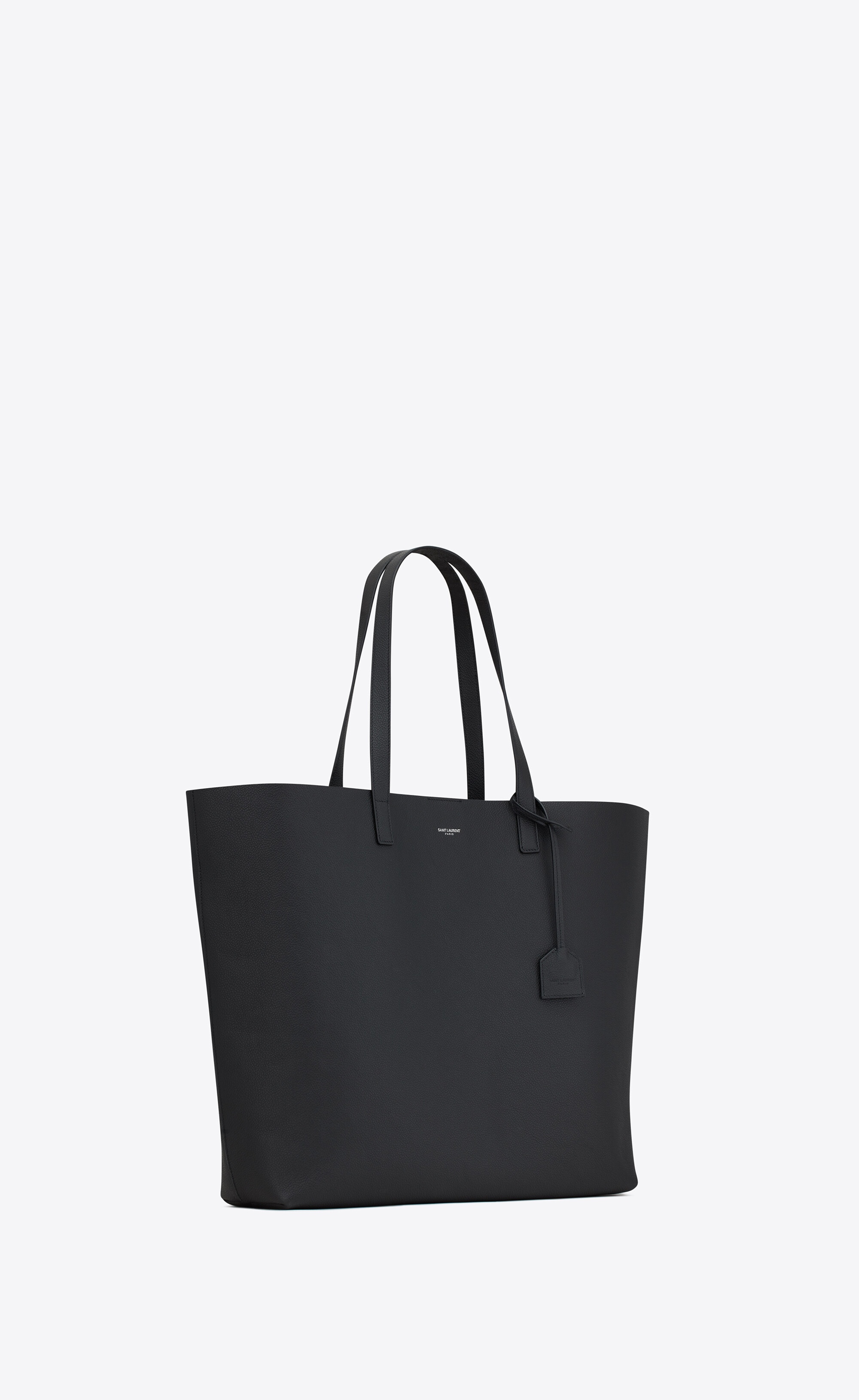 bold east/west shopping bag in grained leather - 4