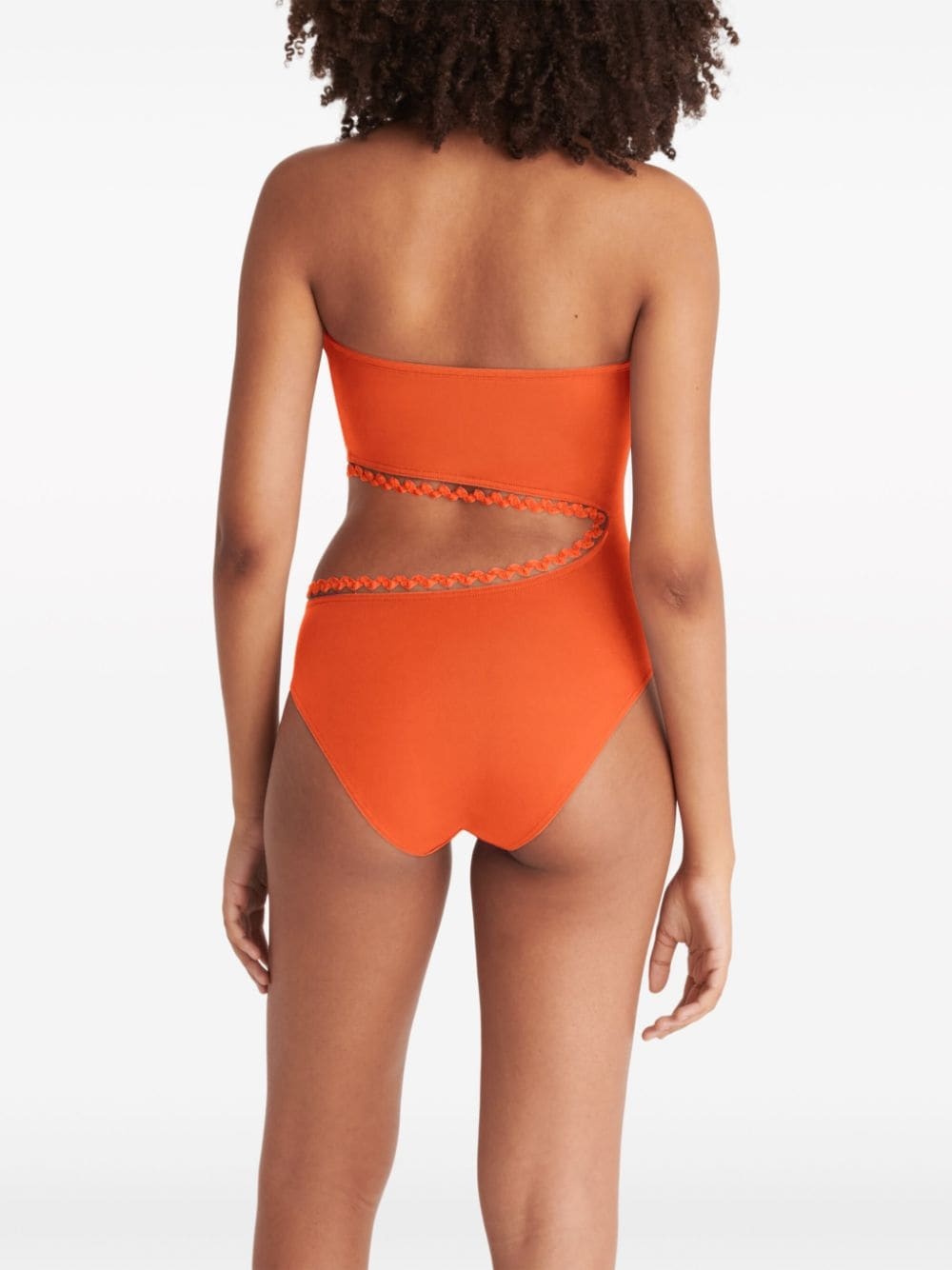 Dancing one-piece strapless swimsuit - 5