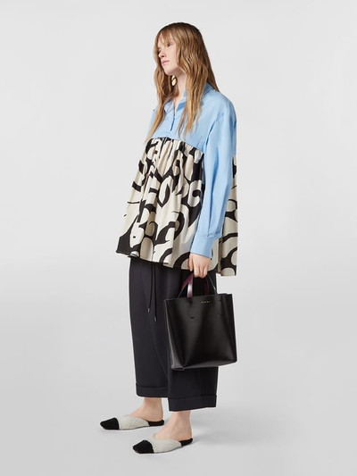 Marni MUSEO SHOPPING BAG IN SHINY SMOOTH CALFSKIN outlook
