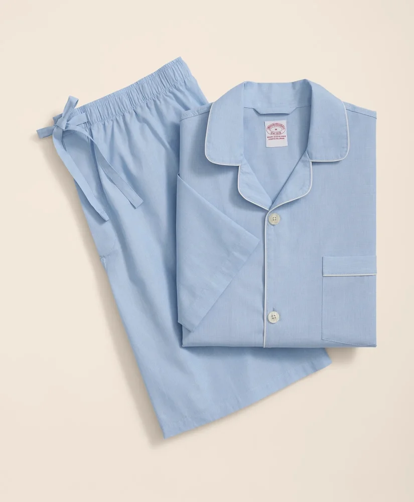 Cotton Broadcloth Short Pajamas - 1