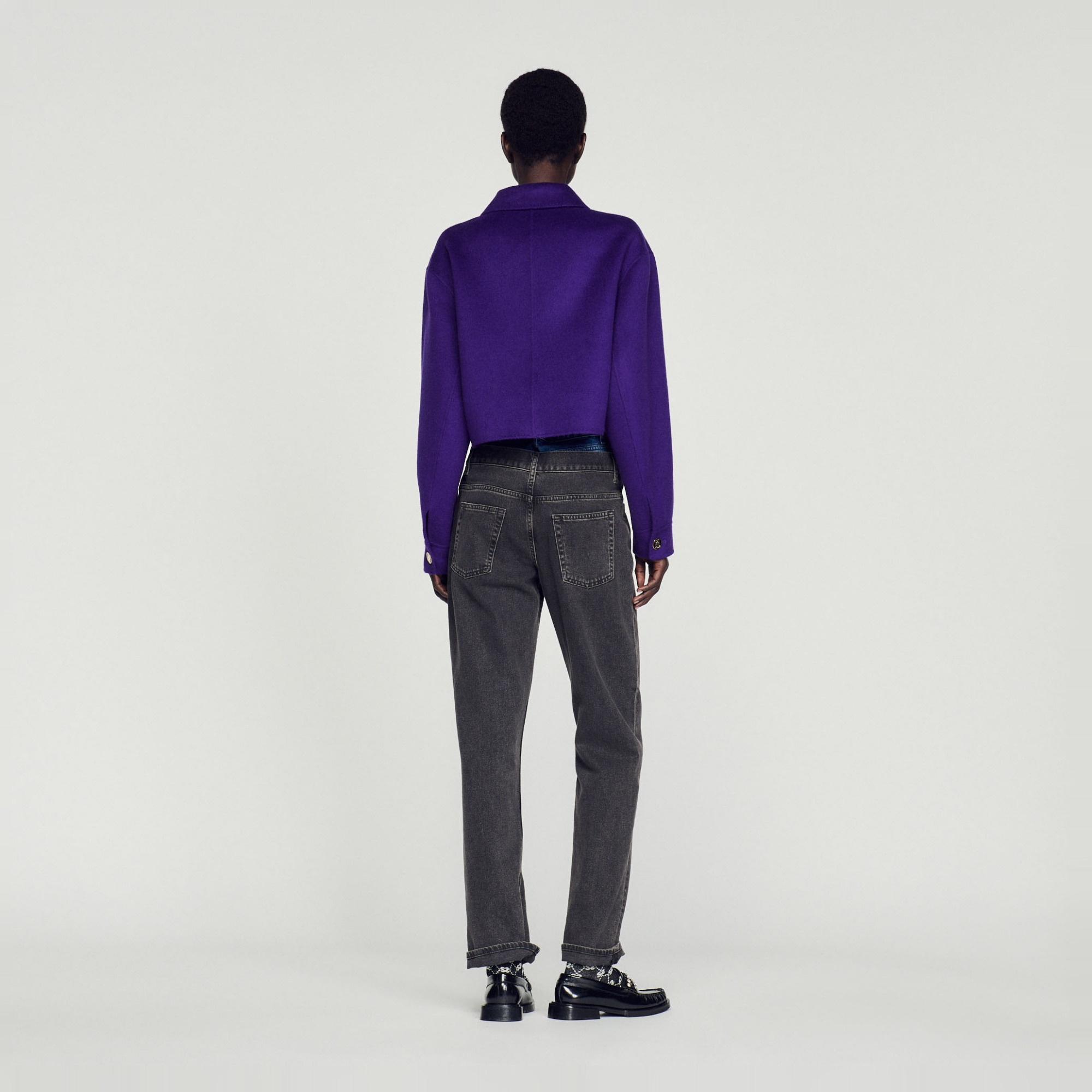 Cropped wool coat - 6