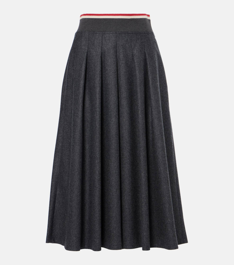 Wool midi skirt - 1