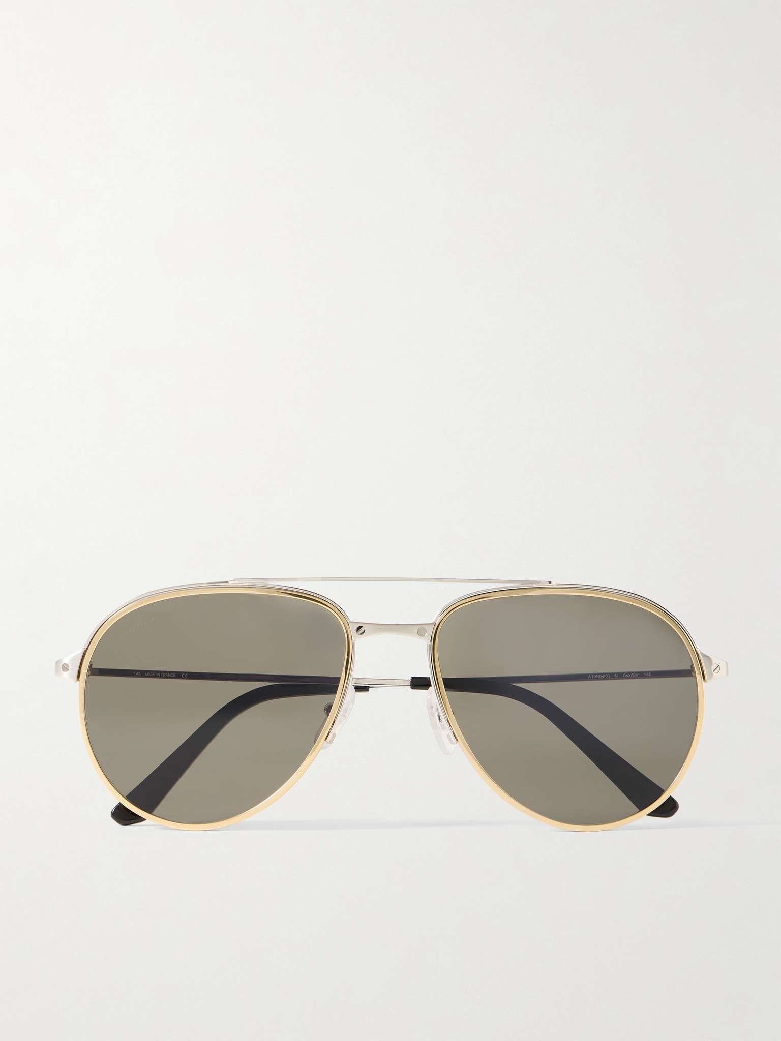 Santos Aviator-Style Gunmetal-Tone Sunglasses - 1