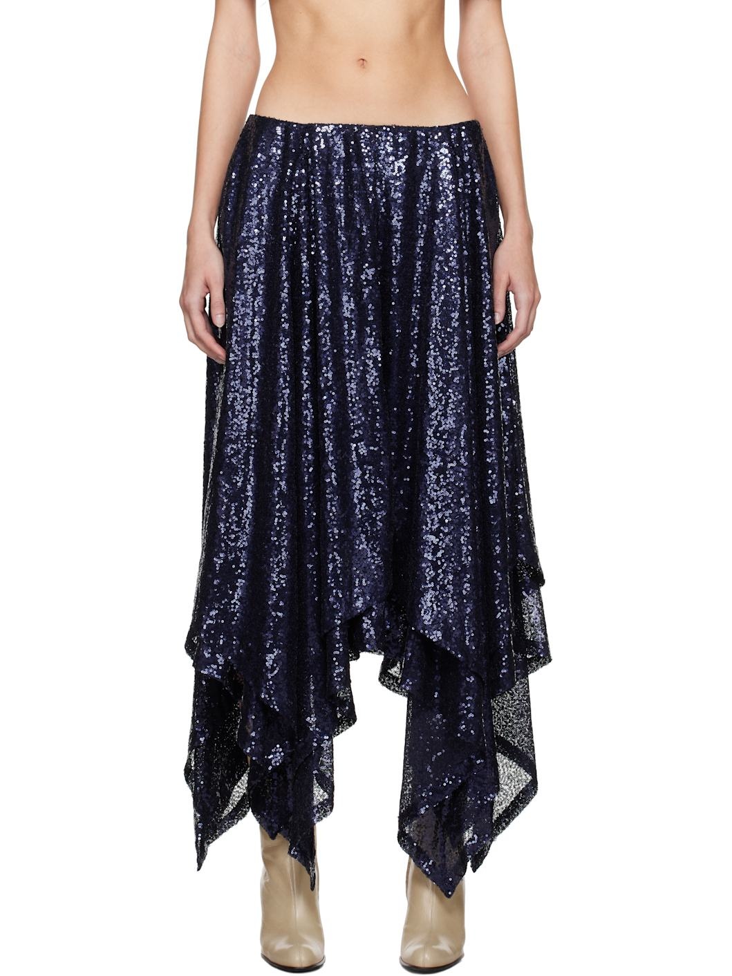 Blue Isla Midi Skirt - 1